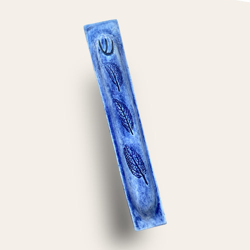 MEZUZAH - BLUE LEAF