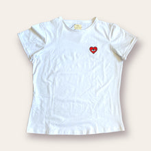 Load image into Gallery viewer, LOVE LIFE T-SHIRT WHITE HEART